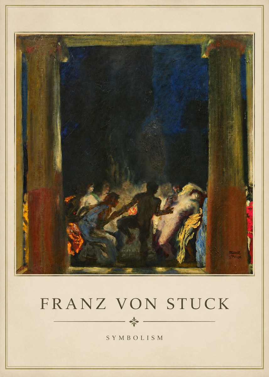 Franz von Stuck Bacchic Revel No3 - Plakát