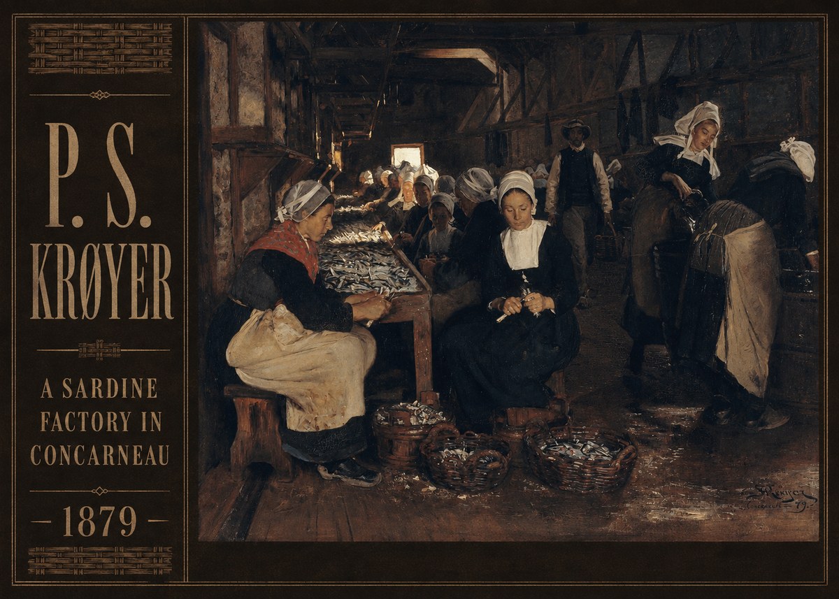 P.S. Krøyer A Sardine Factory in Concarneau No2 - Plakát