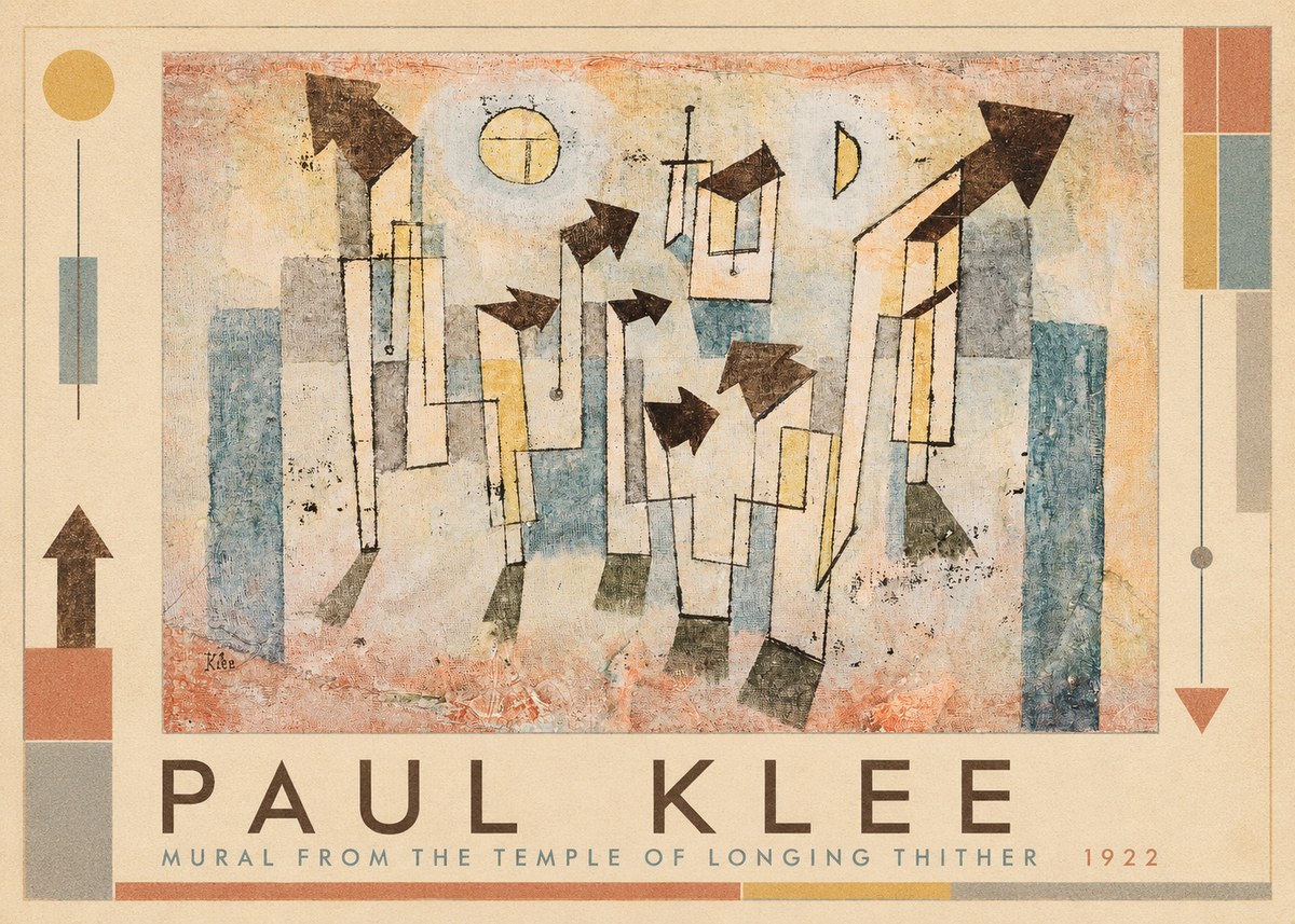 Paul Klee Mural from the Temple of Longing Thither No1 - Plakát