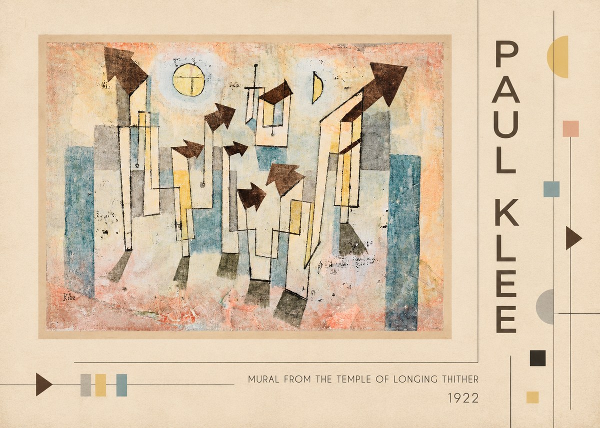 Paul Klee Mural from the Temple of Longing Thither No2 - Plakát