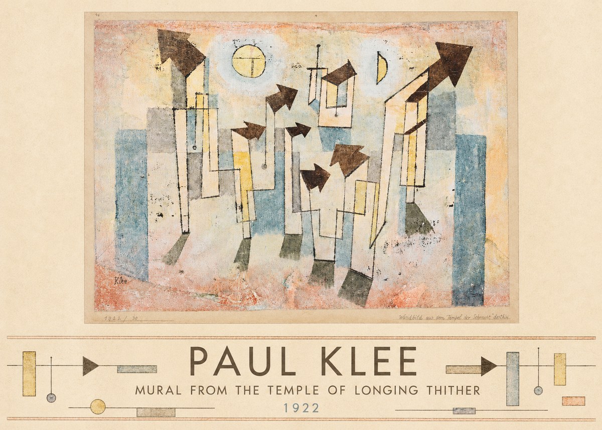 Paul Klee Mural from the Temple of Longing Thither No3 - Plakát