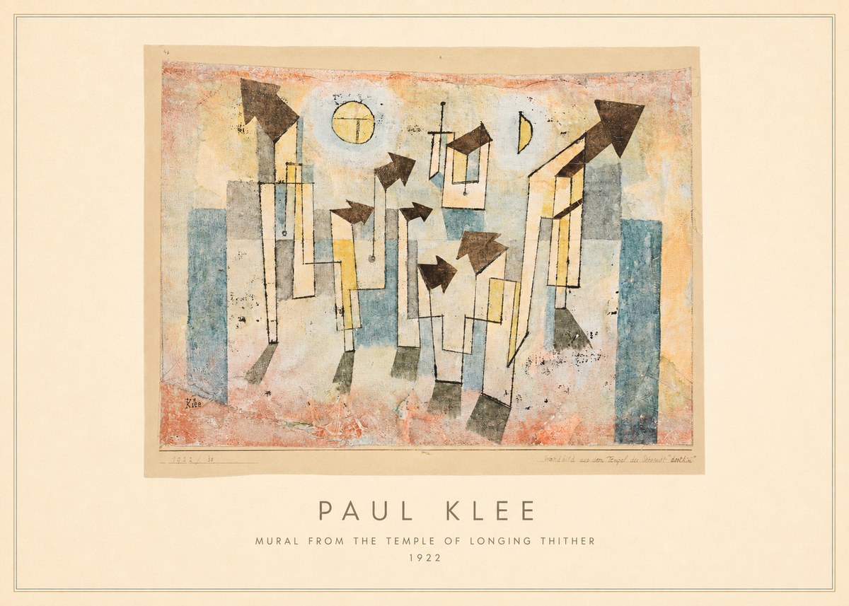 Paul Klee Mural from the Temple of Longing Thither No4 - Plakát