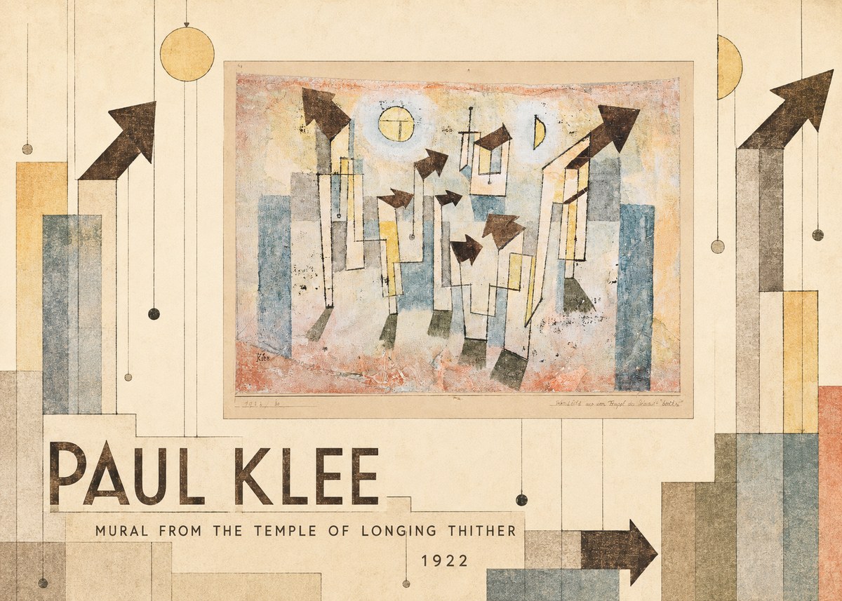 Paul Klee Mural from the Temple of Longing Thither No5 - Plakát