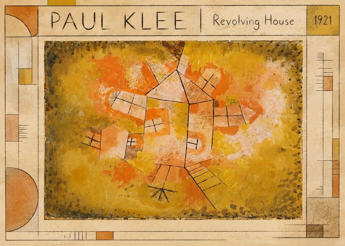 Paul Klee Revolving House No1 - Plakát