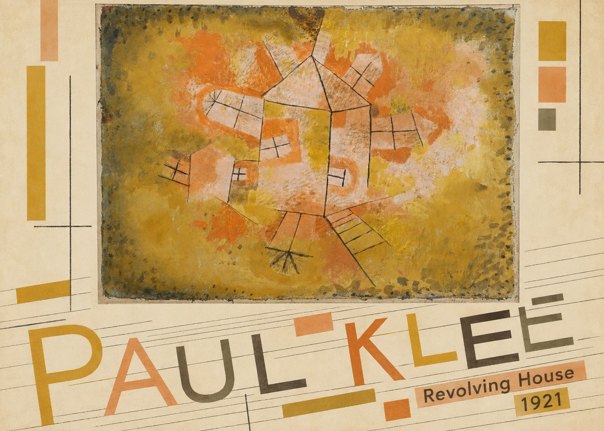Paul Klee Revolving House No5 - Plakát