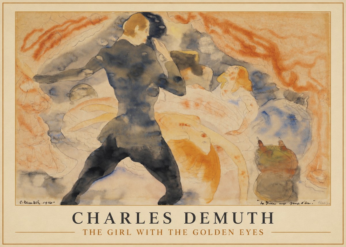 Charles Demuth The Girl with the Golden Eyes No1 - Plakát