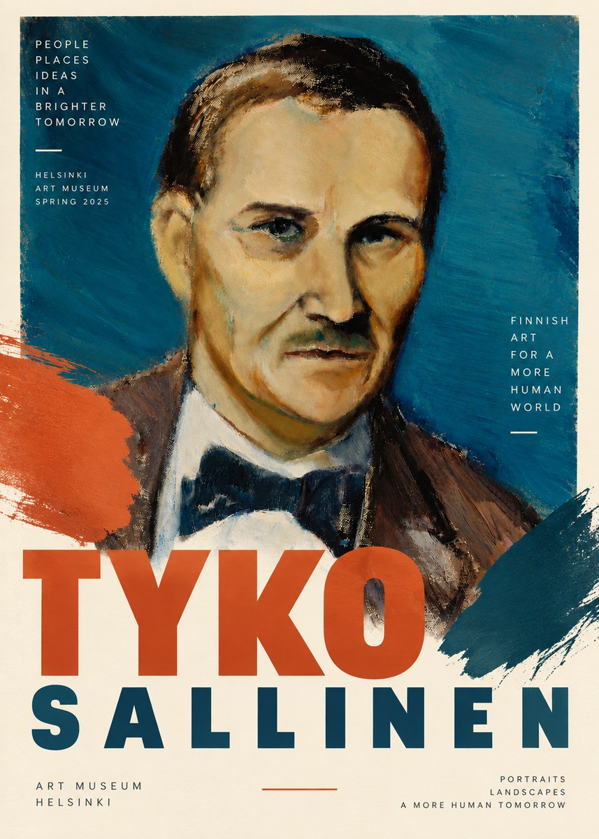 Tyko Sallinen Portrait of a Man I No4 - Plakát