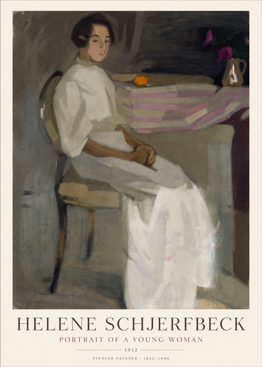 Helene Schjerfbeck Portrait of a Young Woman No1 - Plakát