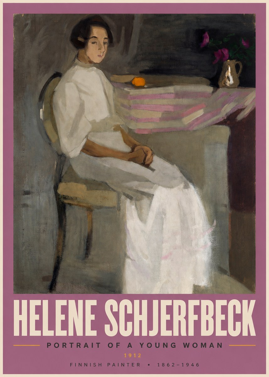 Helene Schjerfbeck Portrait of a Young Woman No2 - Plakát