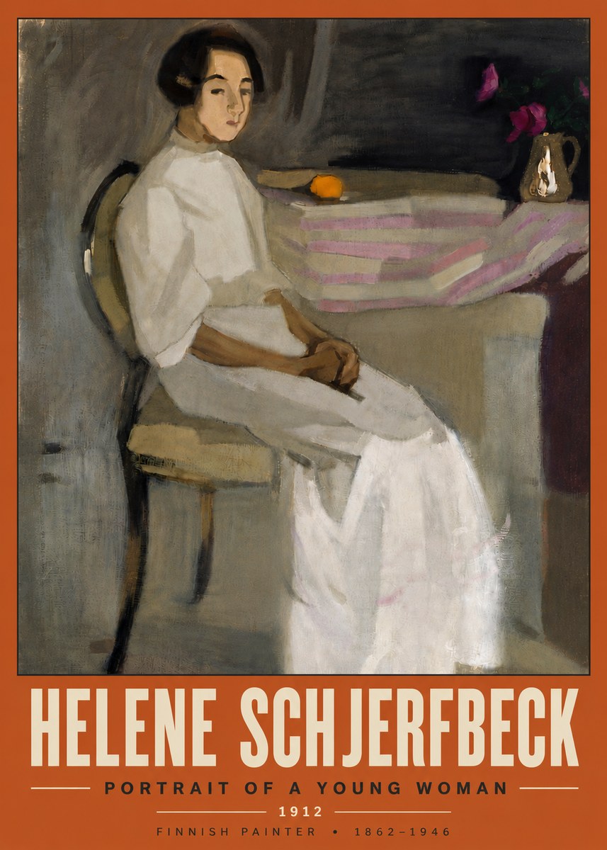 Helene Schjerfbeck Portrait of a Young Woman No6 - Plakát