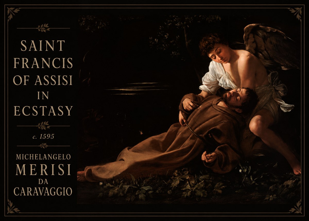 Michelangelo Merisi da Caravaggio Saint Francis of Assisi in Ecstasy No4 - Plakát