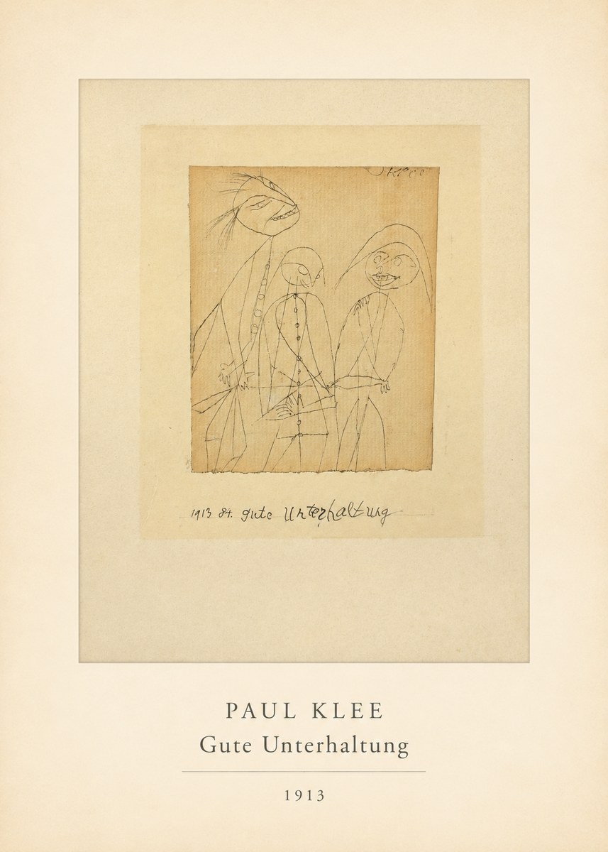 Paul Klee Gute Unterhaltung No4 - Plakát