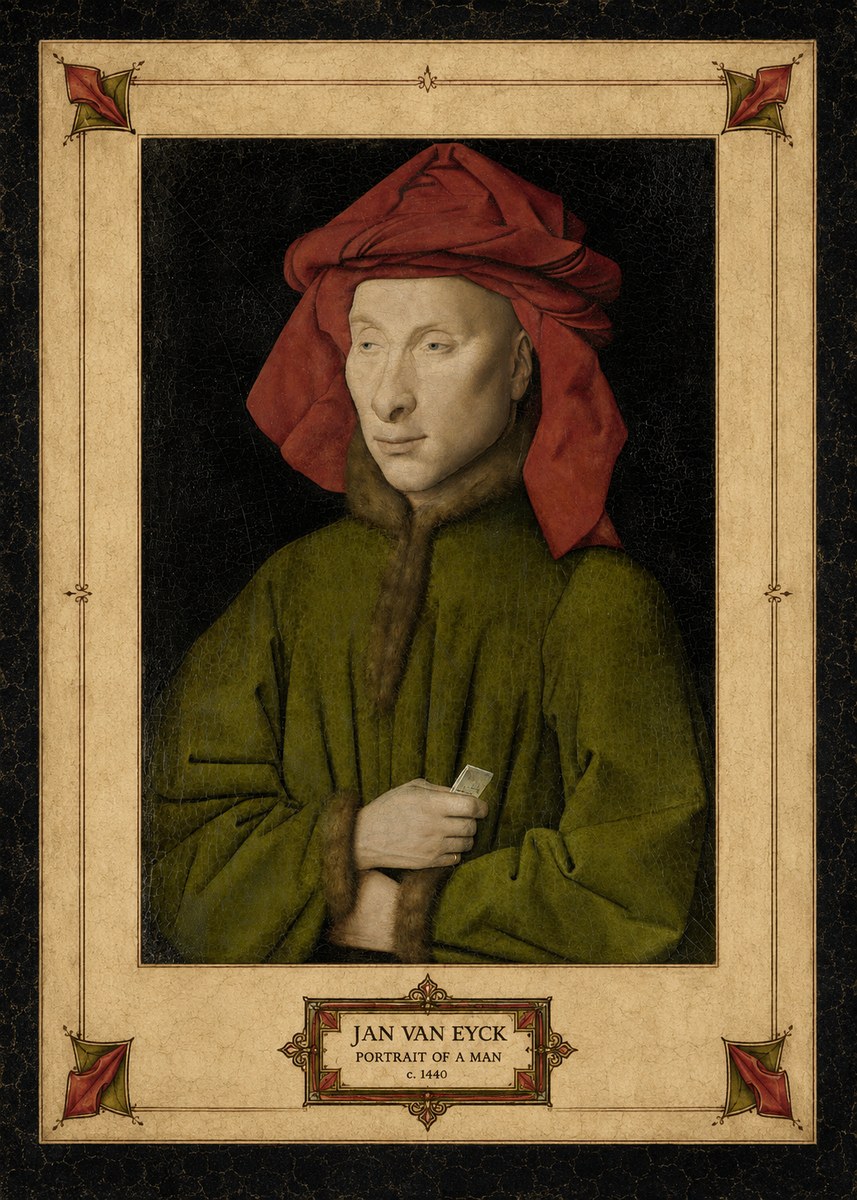 Jan van Eyck Portrait of a Man I No3 - Plakát