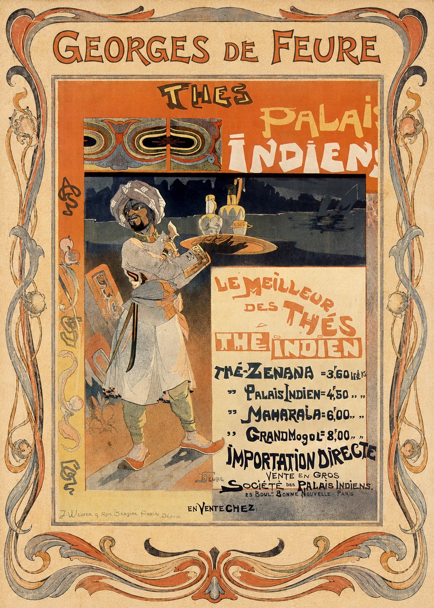 Georges de Feure Thés Palais Indien No1 - Plakát