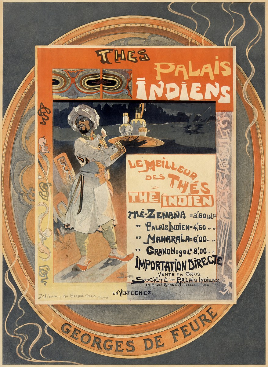 Georges de Feure Thés Palais Indien No5 - Plakát