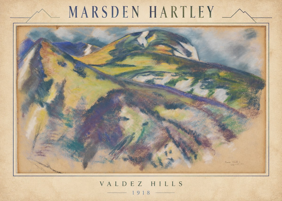 Marsden Hartley Valdez Hills No3 - Plakát