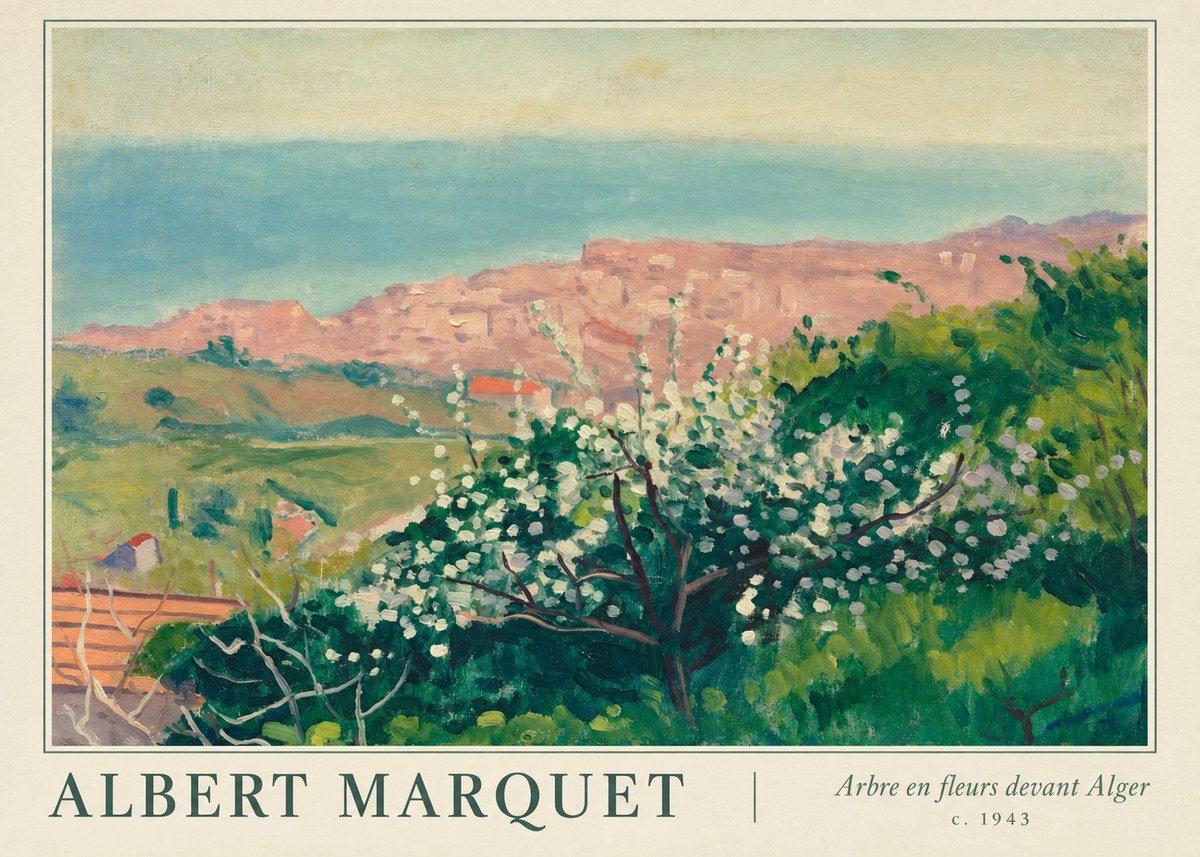 Albert Marquet Arbre En Fleurs Devant Alger No1 - Plakát