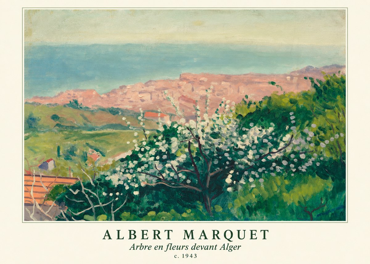 Albert Marquet Arbre En Fleurs Devant Alger No6 - Plakát