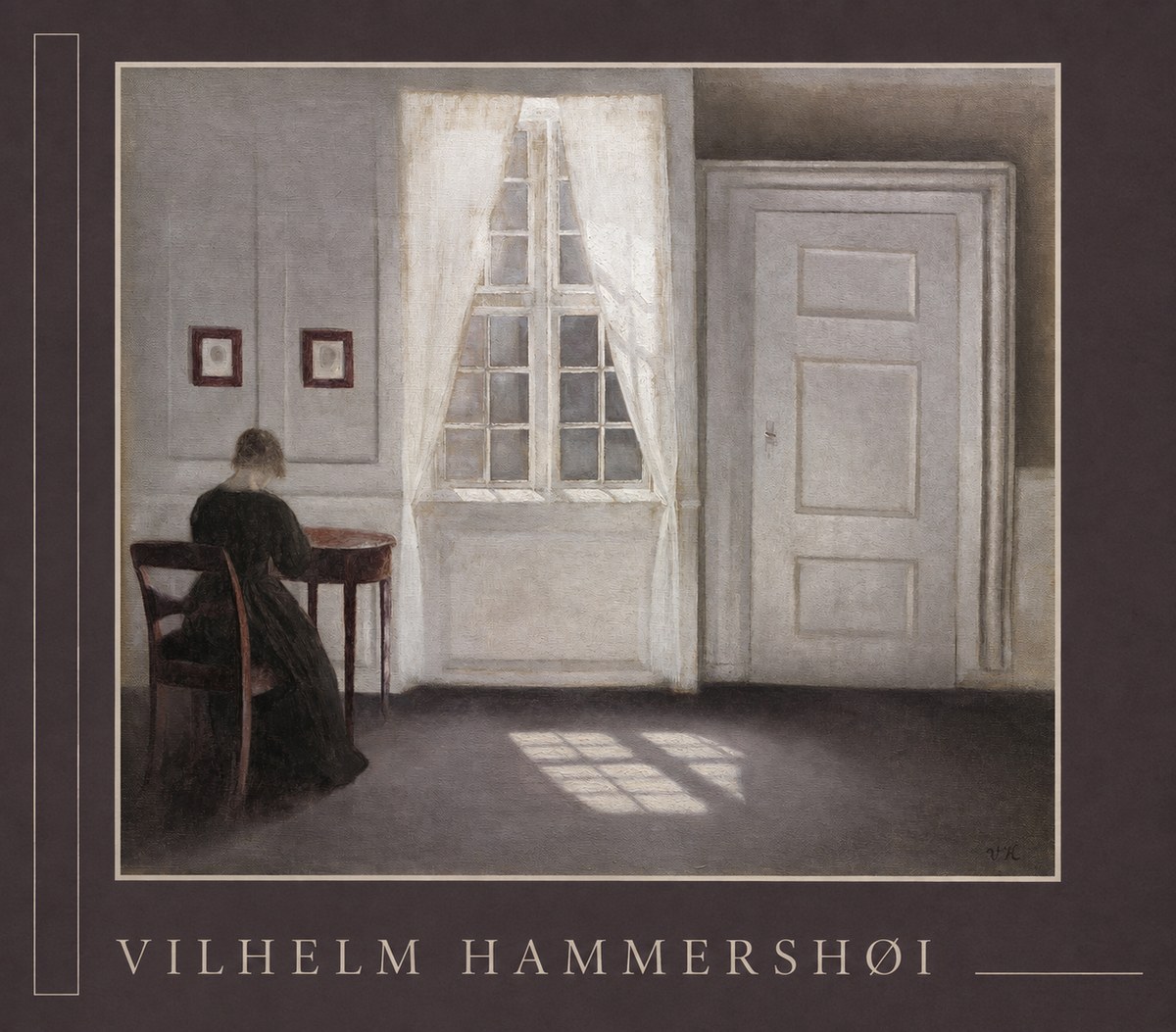Vilhelm Hammershøi Interior with a Woman at a Table No4 - Plakát