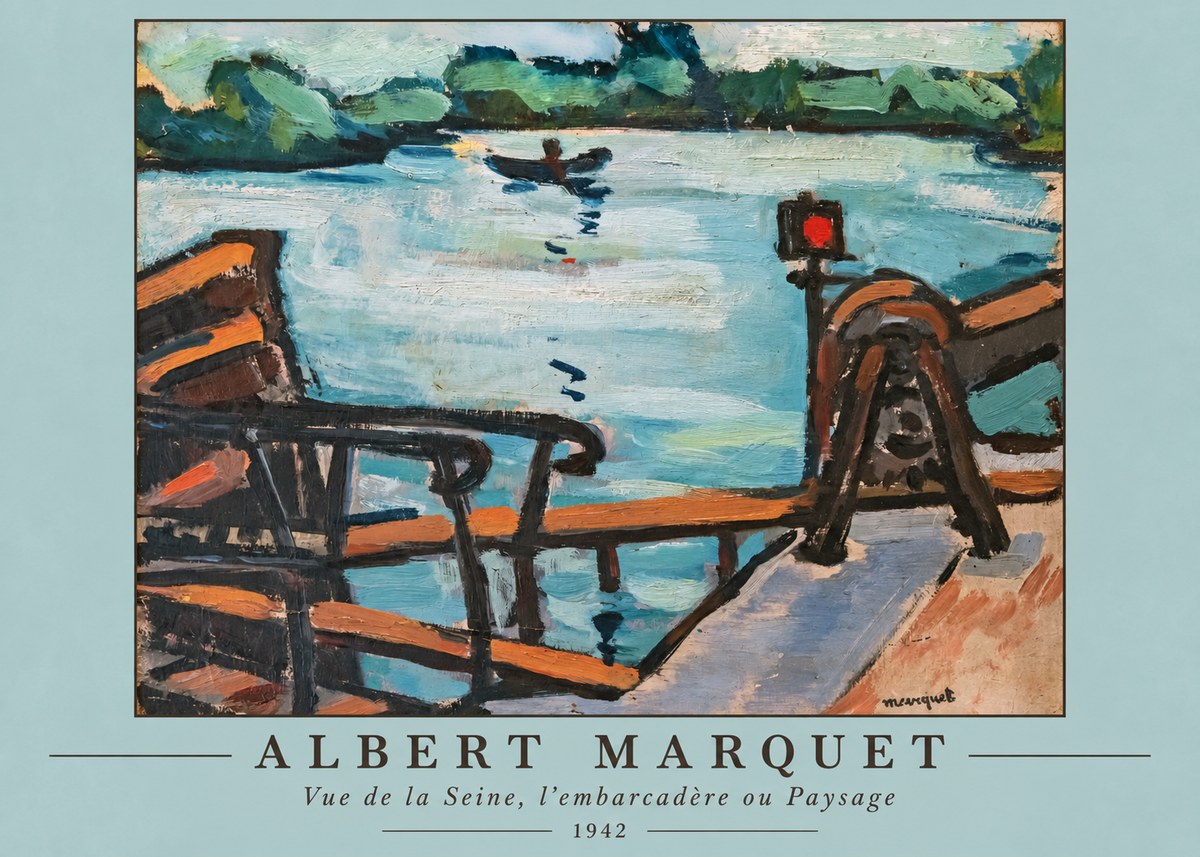 Albert Marquet Vue De La Seine, L'embarcadère Ou Paysage No1 - Plakát