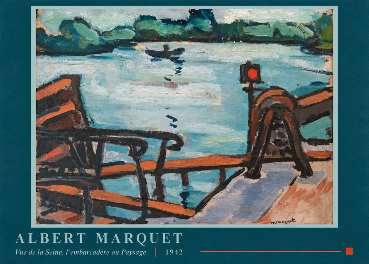 Albert Marquet Vue De La Seine, L'embarcadère Ou Paysage No5 - Plakát