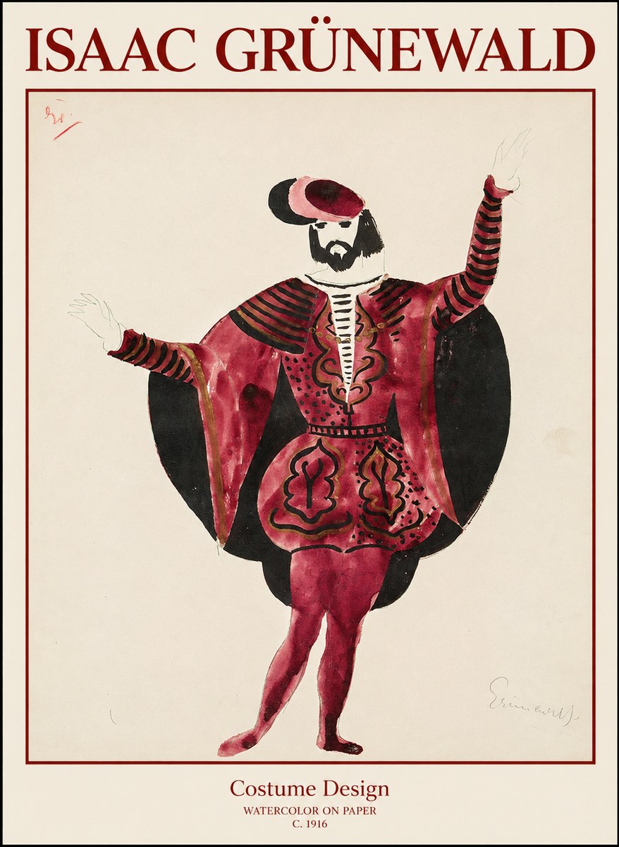Isaac Grünewald Costume Design II No1 - Plakát