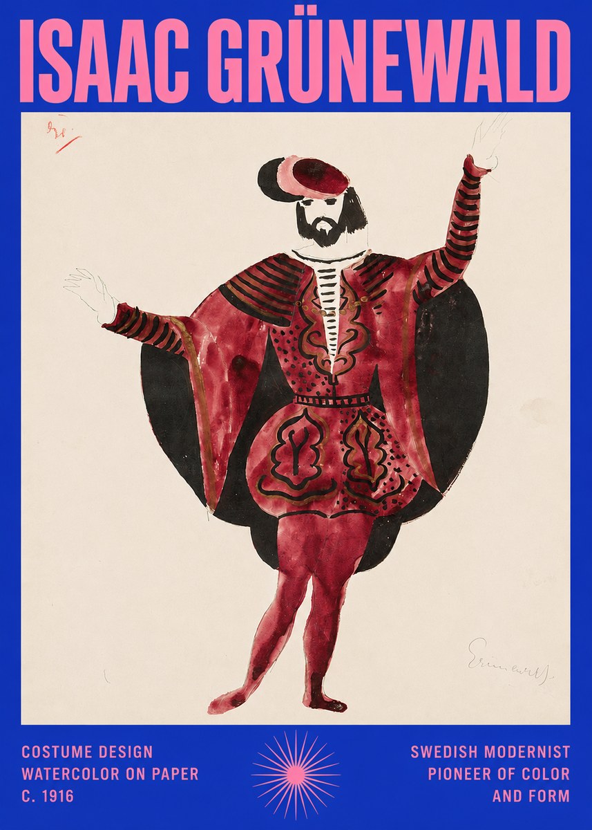 Isaac Grünewald Costume Design II No2 - Plakát
