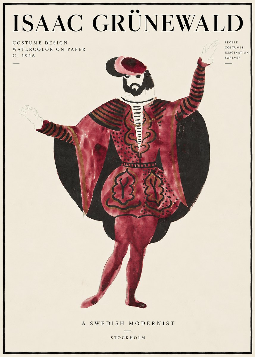 Isaac Grünewald Costume Design II No6 - Plakát