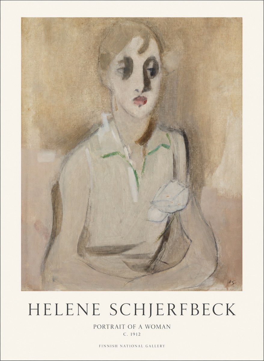 Helene Schjerfbeck Portrait of a Woman I No1 - Plakát