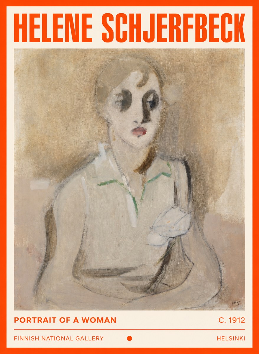 Helene Schjerfbeck Portrait of a Woman I No2 - Plakát