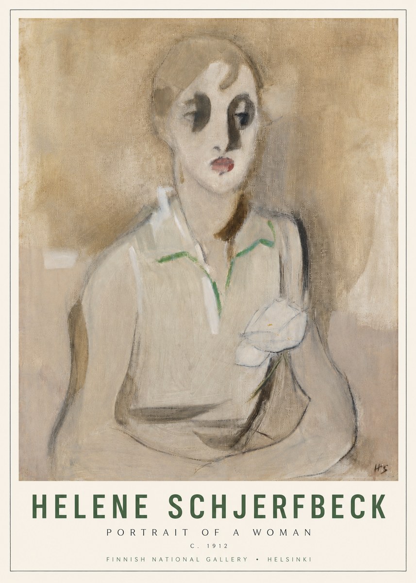 Helene Schjerfbeck Portrait of a Woman I No6 - Plakát