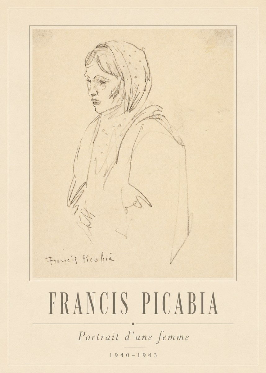 Francis Picabia Portrait D'une Femme No1 - Plakát