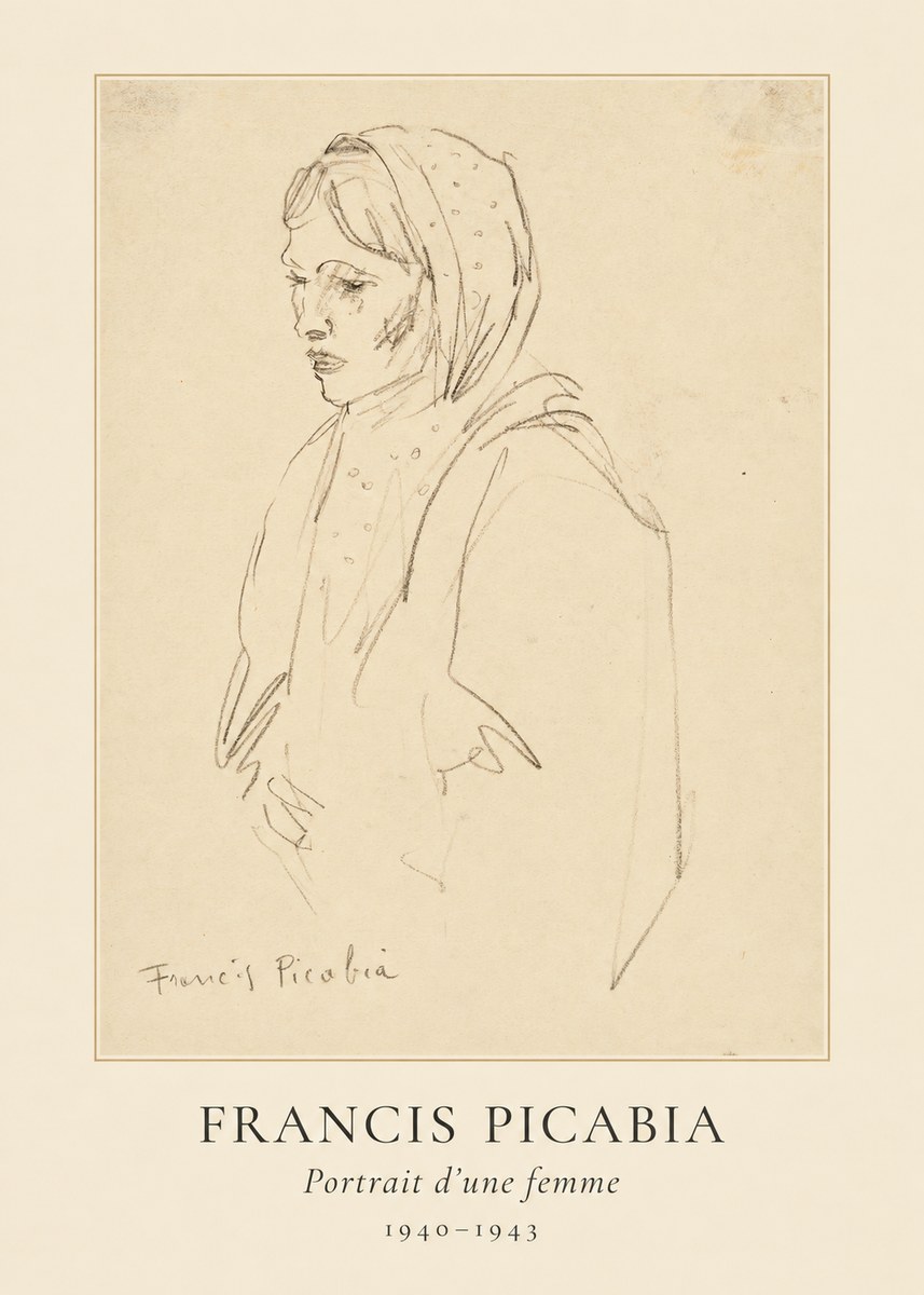 Francis Picabia Portrait D'une Femme No5 - Plakát