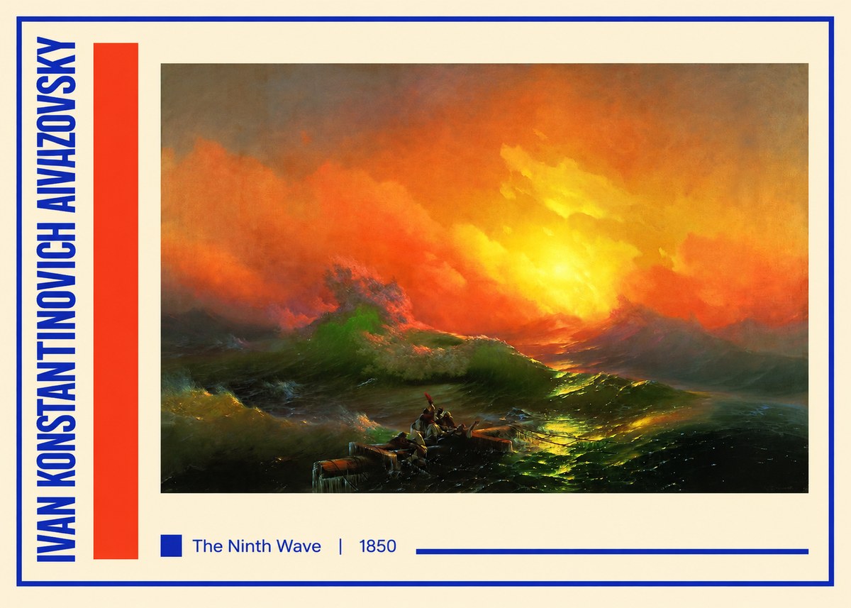 Ivan Konstantinovich Aivazovsky The Ninth Wave I No2 - Plakát