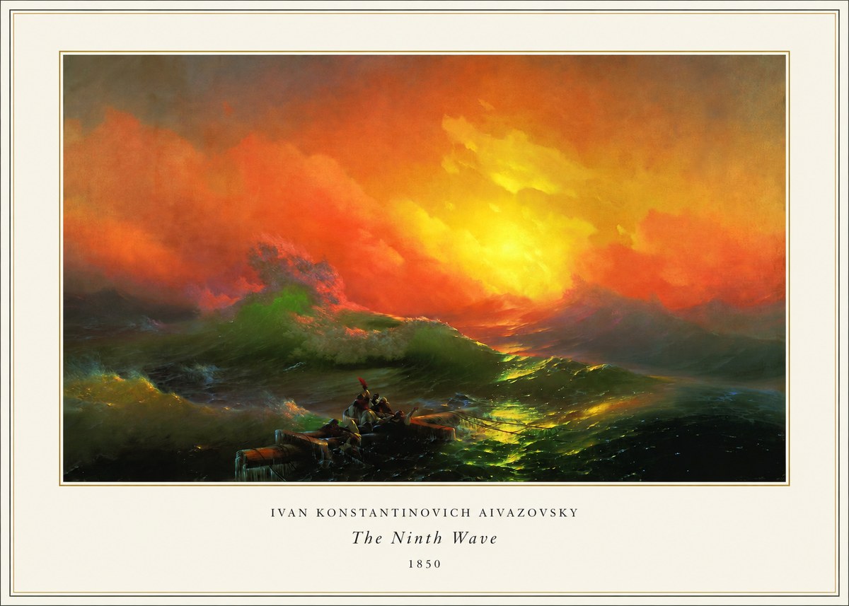 Ivan Konstantinovich Aivazovsky The Ninth Wave I No4 - Plakát