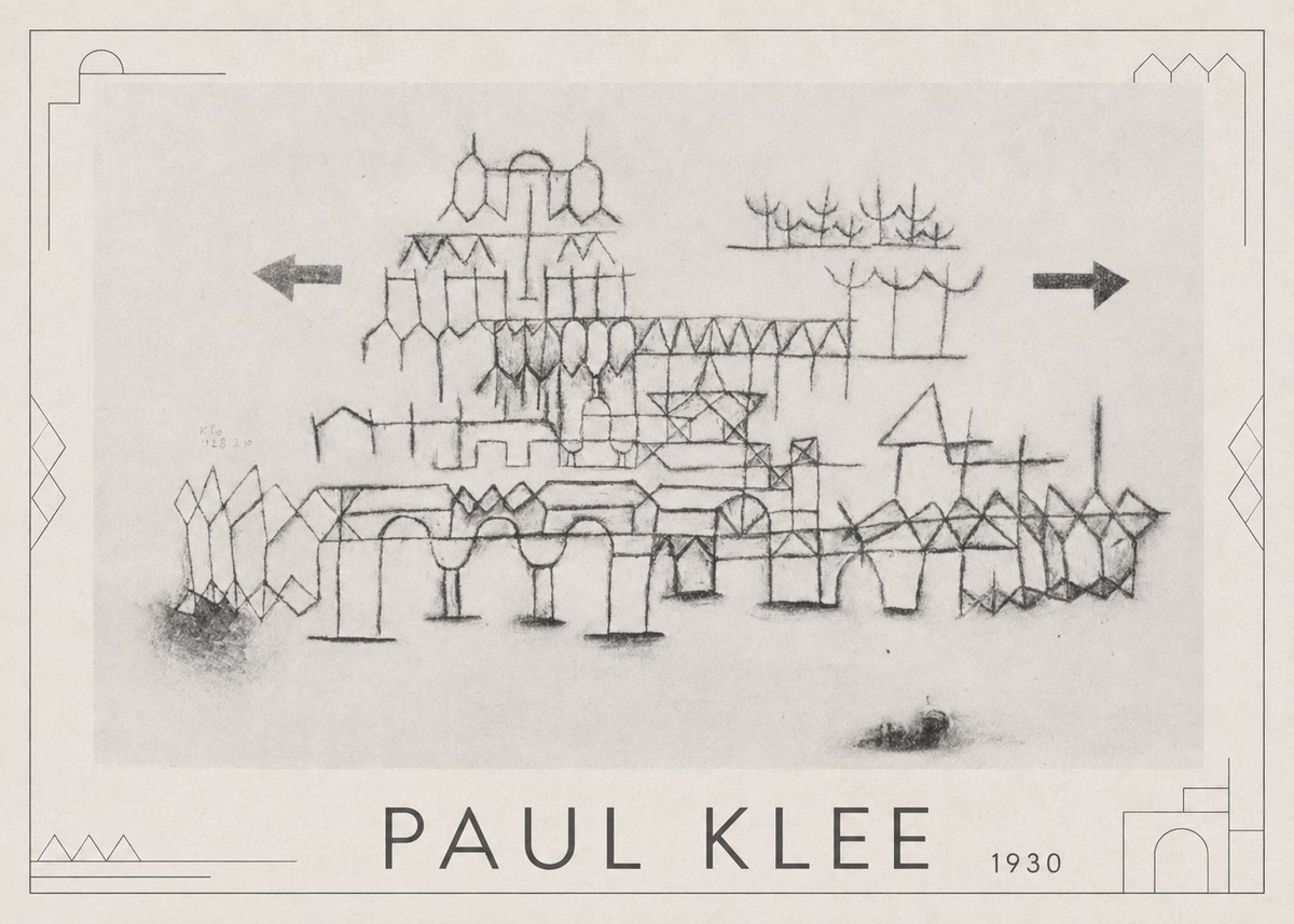 Paul Klee Architektur No1 - Plakát