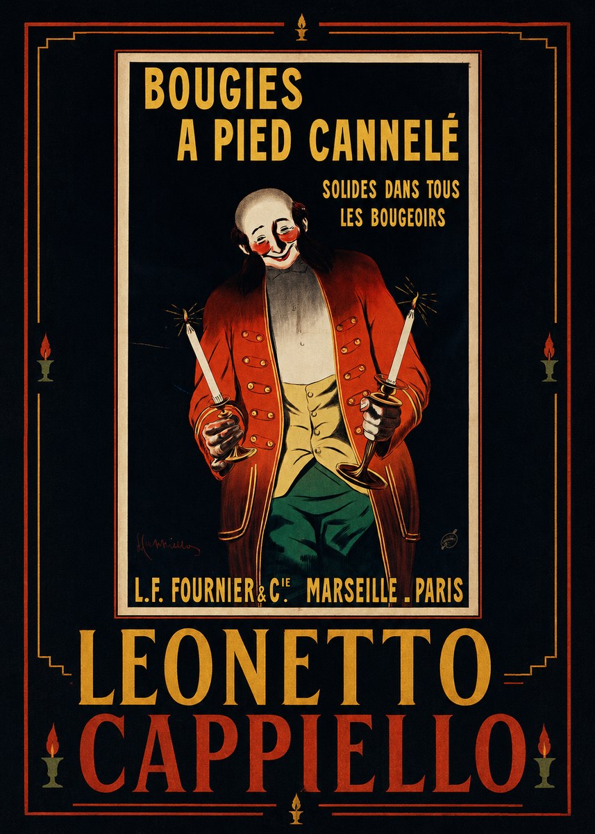 Leonetto Cappiello Bougies a Pied Cannelé No5 - Plakát