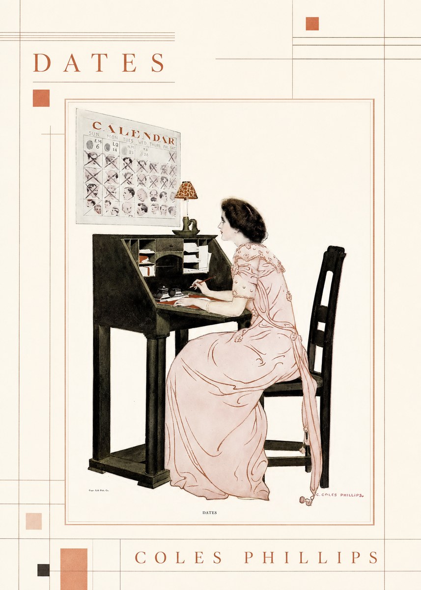 Coles Phillips Dates No4 - Plakát