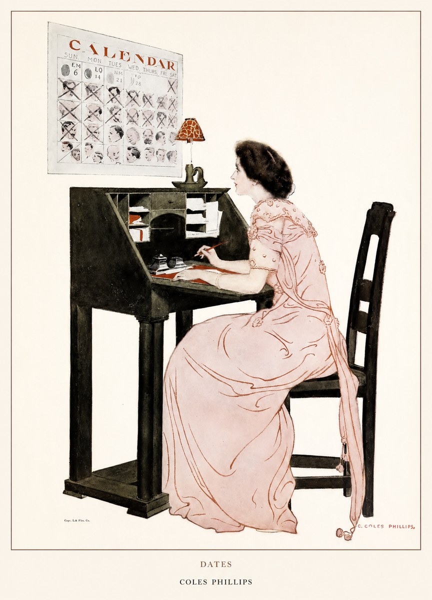 Coles Phillips Dates No5 - Plakát