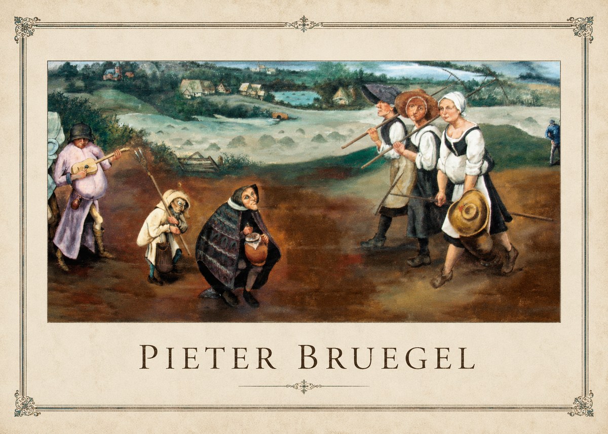 Pieter Bruegel Flemish Peasant Scene No1 - Plakát
