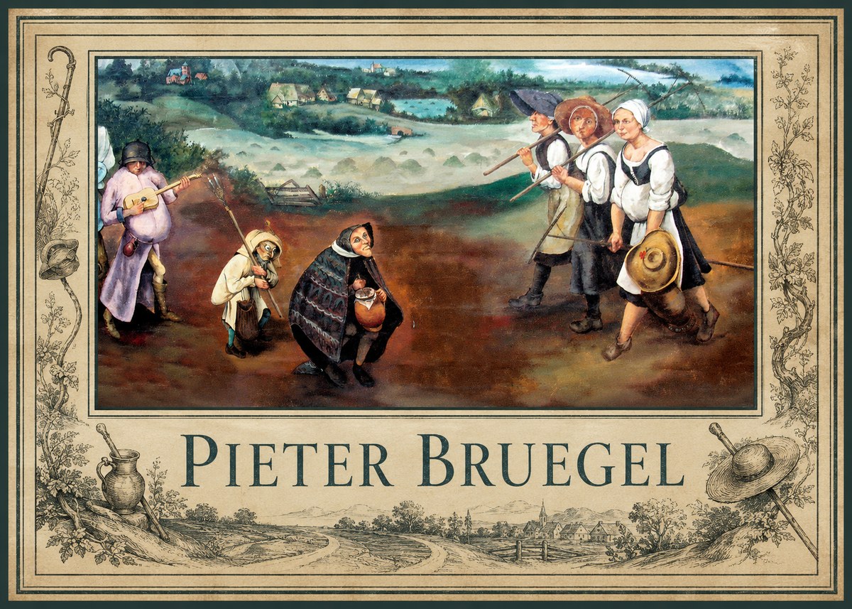 Pieter Bruegel Flemish Peasant Scene No2 - Plakát