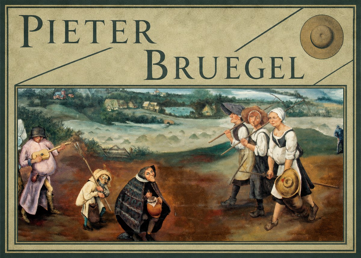 Pieter Bruegel Flemish Peasant Scene No5 - Plakát