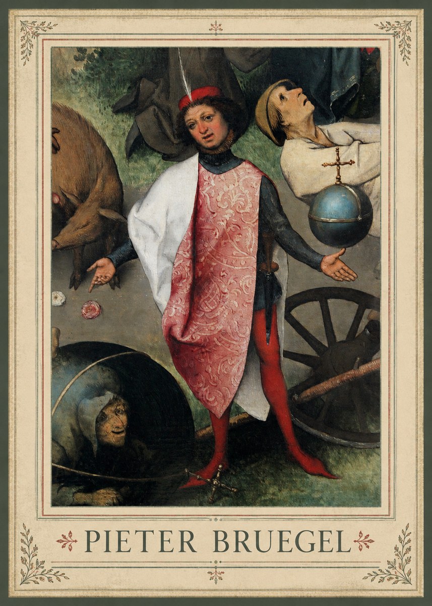 Pieter Bruegel Netherlandish Proverbs II No1 - Plakát