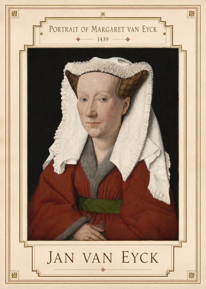 Jan van Eyck Portrait of Margaret Van Eyck I No3 - Plakát