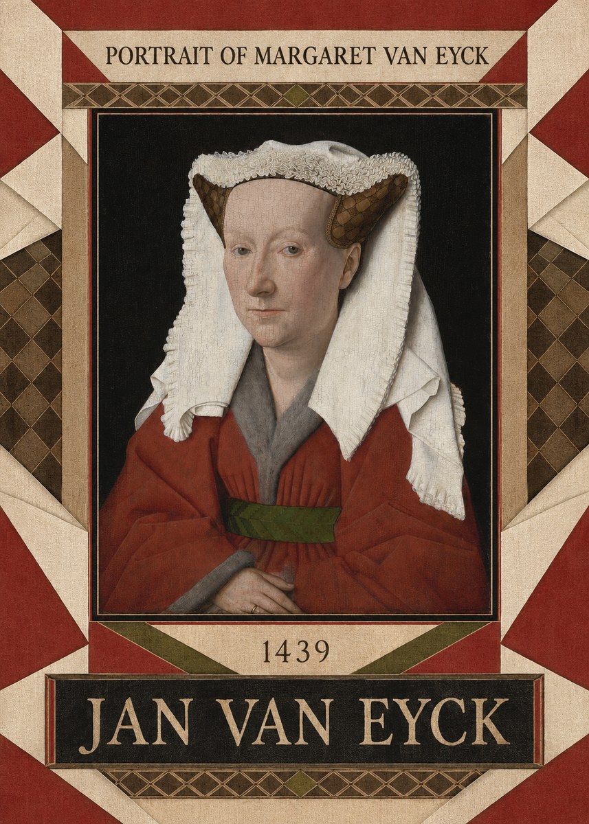 Jan van Eyck Portrait of Margaret Van Eyck I No4 - Plakát
