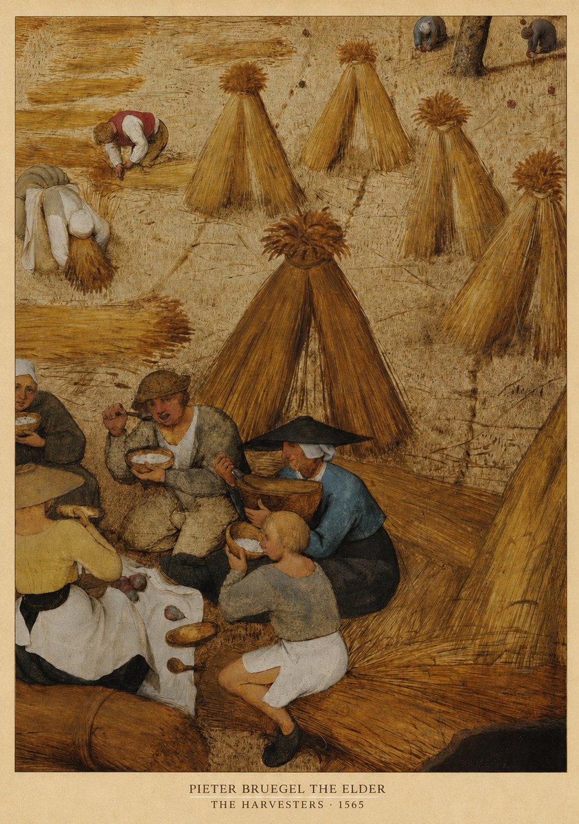 Pieter Bruegel The Harvesters I No4 - Plakát