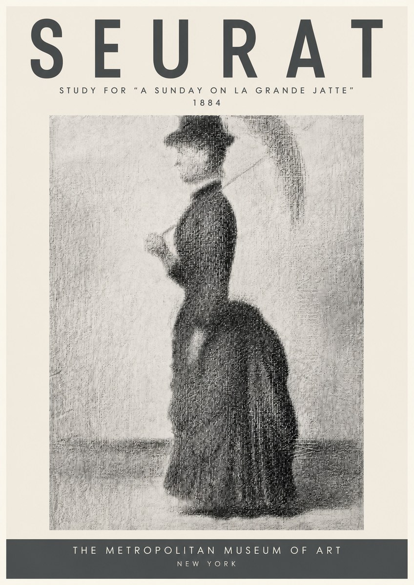 Seurat Study for "a Sunday on La Grande Jatte" No5 - Plakát