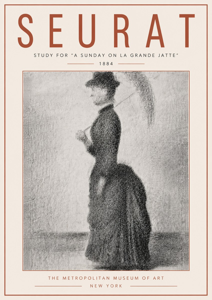 Seurat Study for "a Sunday on La Grande Jatte" No6 - Plakát