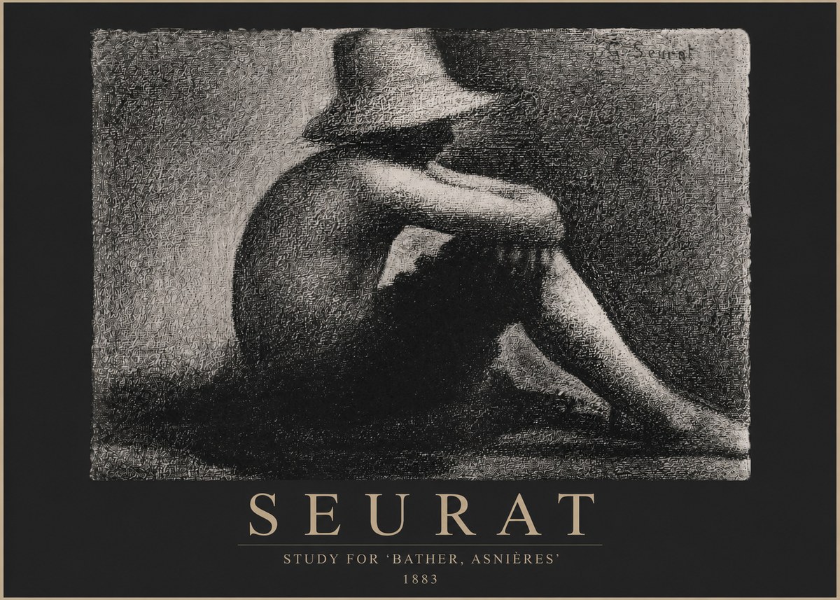 Seurat Study for 'Bather, Asnières' No4 - Plakát