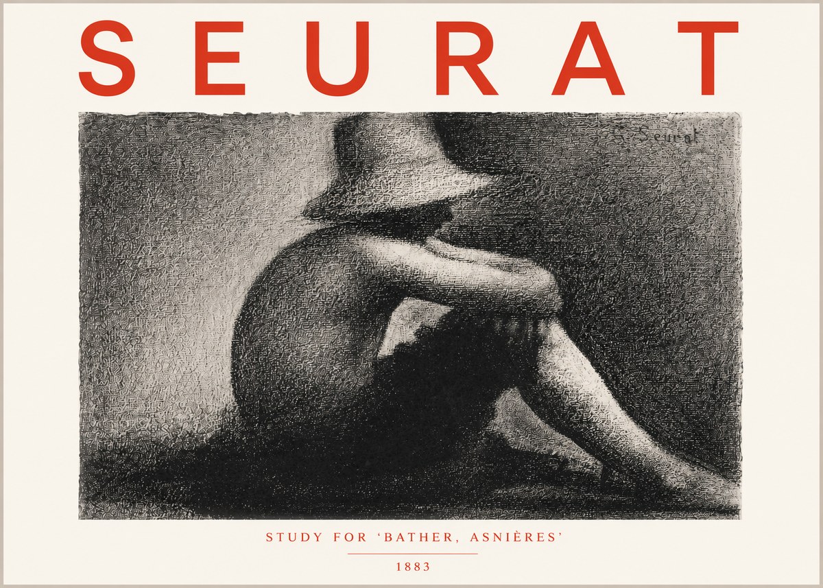 Seurat Study for 'Bather, Asnières' No5 - Plakát